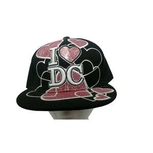 Washington DC Embroidered Hearts Hat I Love DC Large